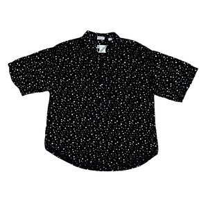 Men’s Goouch black short sleeve button down, Large